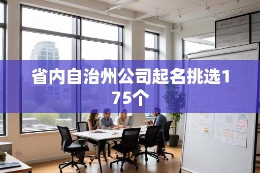 省内自治州公司起名挑选175个
